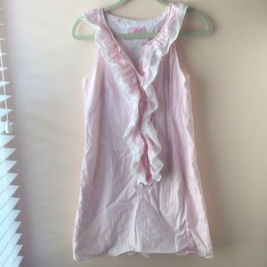 Lilly Pulitzer Pink Seersucker Ruffle Dress